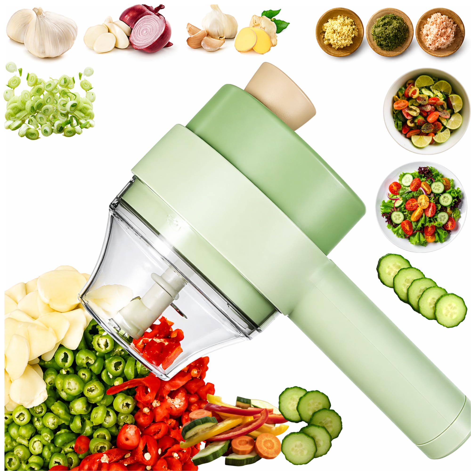 Amazon.com: FEEMONT 4 in 1 Electric Vegetable chopper hand held